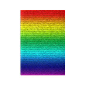 Обложка для паспорта матовая кожа с принтом Радуга (Витражный Градиент) в Белгороде, натуральная матовая кожа | размер 19,3 х 13,7 см; прозрачные пластиковые крепления | Тематика изображения на принте: gradient | rainbow | витраж | градиент | радуга