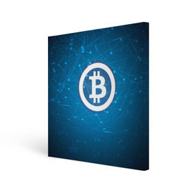 Холст квадратный с принтом Bitcoin Blue - Биткоин в Белгороде, 100% ПВХ |  | bitcoin | ethereum | litecoin | биткоин | интернет | крипта | криптовалюта | лайткоин | майнинг | технологии | эфир