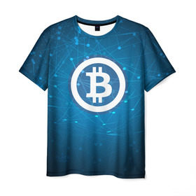 Мужская футболка 3D с принтом Bitcoin Blue - Биткоин в Белгороде, 100% полиэфир | прямой крой, круглый вырез горловины, длина до линии бедер | bitcoin | ethereum | litecoin | биткоин | интернет | крипта | криптовалюта | лайткоин | майнинг | технологии | эфир