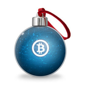 Ёлочный шар с принтом Bitcoin Blue - Биткоин в Белгороде, Пластик | Диаметр: 77 мм | Тематика изображения на принте: bitcoin | ethereum | litecoin | биткоин | интернет | крипта | криптовалюта | лайткоин | майнинг | технологии | эфир