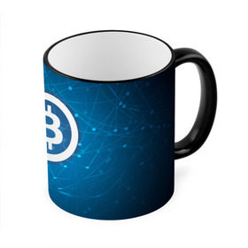 Кружка 3D с принтом Bitcoin Blue - Биткоин в Белгороде, керамика | ёмкость 330 мл | Тематика изображения на принте: bitcoin | ethereum | litecoin | биткоин | интернет | крипта | криптовалюта | лайткоин | майнинг | технологии | эфир