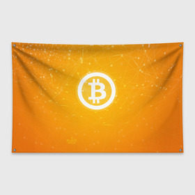 Флаг-баннер с принтом Bitcoin - Биткоин в Белгороде, 100% полиэстер | размер 67 х 109 см, плотность ткани — 95 г/м2; по краям флага есть четыре люверса для крепления | bitcoin | ethereum | litecoin | биткоин | интернет | крипта | криптовалюта | лайткоин | майнинг | технологии | эфир