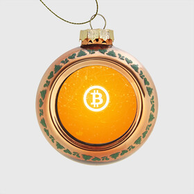 Стеклянный ёлочный шар с принтом Bitcoin - Биткоин в Белгороде, Стекло | Диаметр: 80 мм | bitcoin | ethereum | litecoin | биткоин | интернет | крипта | криптовалюта | лайткоин | майнинг | технологии | эфир