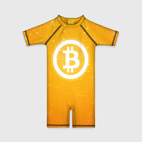 Детский купальный костюм 3D с принтом Bitcoin - Биткоин в Белгороде, Полиэстер 85%, Спандекс 15% | застежка на молнии на спине | bitcoin | ethereum | litecoin | биткоин | интернет | крипта | криптовалюта | лайткоин | майнинг | технологии | эфир