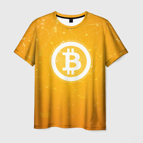 Мужская футболка 3D с принтом Bitcoin - Биткоин в Белгороде, 100% полиэфир | прямой крой, круглый вырез горловины, длина до линии бедер | bitcoin | ethereum | litecoin | биткоин | интернет | крипта | криптовалюта | лайткоин | майнинг | технологии | эфир