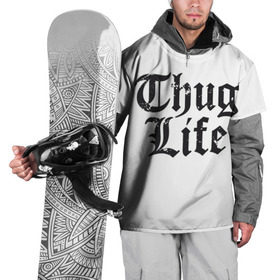 Накидка на куртку 3D с принтом Thug Life в Белгороде, 100% полиэстер |  | 2pac | amaru | life | shakur | thug | thung | tupac