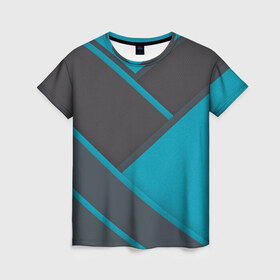 Женская футболка 3D с принтом Линии в Белгороде, 100% полиэфир ( синтетическое хлопкоподобное полотно) | прямой крой, круглый вырез горловины, длина до линии бедер | геометрия | лучшее | спорт | футбол