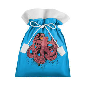 Подарочный 3D мешок с принтом Осьминог в Белгороде, 100% полиэстер | Размер: 29*39 см | la piovra | octopus | кальмар | лапиовра | морепродукт | морской гад | октопус | осьминог | спрут