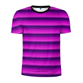 Мужская футболка 3D спортивная с принтом Неоновые линии в Белгороде, 100% полиэстер с улучшенными характеристиками | приталенный силуэт, круглая горловина, широкие плечи, сужается к линии бедра | абстракция | линии | полосы | узоры | фрактал