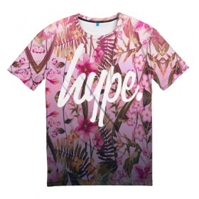 Мужская футболка 3D с принтом Hype Flowers в Белгороде, 100% полиэфир | прямой крой, круглый вырез горловины, длина до линии бедер | fashion | glamour | hawaii | hype | style | tropic | вечеринка | гаваи | гламур | джунгли | клуб | мода | немножечко | пальмы | пафос | стиль | тренд | тропики | хайп | хайпанем | цветок | цветы