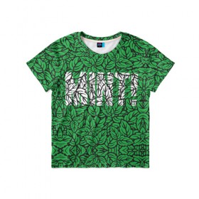 Детская футболка 3D с принтом Mint - Мята в Белгороде, 100% гипоаллергенный полиэфир | прямой крой, круглый вырез горловины, длина до линии бедер, чуть спущенное плечо, ткань немного тянется | 420 | buds | mint | зеленый | зелень | листья | мята | мятный | природа | раста | растаман | текстура | узор | шишки