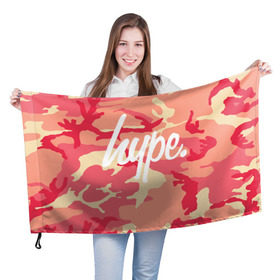 Флаг 3D с принтом HYPE Оранжевый Камуфляж в Белгороде, 100% полиэстер | плотность ткани — 95 г/м2, размер — 67 х 109 см. Принт наносится с одной стороны | camo | camouflage | hype | pattern | вечеринка | гламур | камо | камуфляж | клуб | мода | отдых | пафос | приключение | природа | путешествие | розовый | стиль | узор | хайп | черное молоко