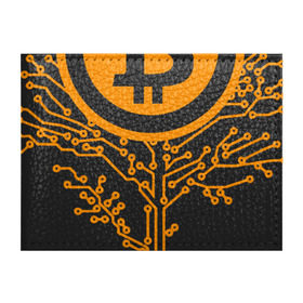 Обложка для студенческого билета с принтом Bitcoin Tree - Дерево Биткоин в Белгороде, натуральная кожа | Размер: 11*8 см; Печать на всей внешней стороне | bitcoin | blockchain | tree | биткоин | блокчейн | валюта | деньги | дерево | крипто | криптовалюта | майнинг | технологии