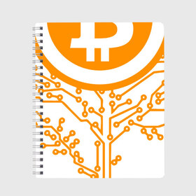 Тетрадь с принтом Bitcoin Tree - Дерево Биткоин в Белгороде, 100% бумага | 48 листов, плотность листов — 60 г/м2, плотность картонной обложки — 250 г/м2. Листы скреплены сбоку удобной пружинной спиралью. Уголки страниц и обложки скругленные. Цвет линий — светло-серый
 | bitcoin | blockchain | tree | биткоин | блокчейн | валюта | деньги | дерево | крипто | криптовалюта | майнинг | технологии