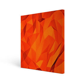 Холст квадратный с принтом Orange geometry в Белгороде, 100% ПВХ |  | abstraction | абстракция | геометрия | грани | линии | полигоны | сочетания | текстура | треугольники