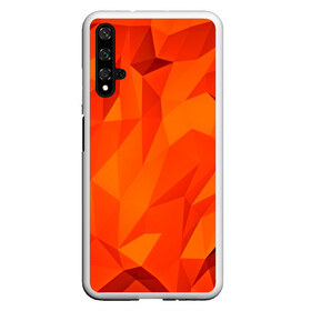 Чехол для Honor 20 с принтом Orange geometry в Белгороде, Силикон | Область печати: задняя сторона чехла, без боковых панелей | abstraction | абстракция | геометрия | грани | линии | полигоны | сочетания | текстура | треугольники