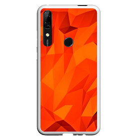 Чехол для Honor P Smart Z с принтом Orange geometry в Белгороде, Силикон | Область печати: задняя сторона чехла, без боковых панелей | abstraction | абстракция | геометрия | грани | линии | полигоны | сочетания | текстура | треугольники