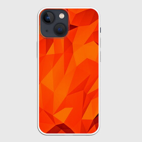 Чехол для iPhone 13 mini с принтом Orange geometry в Белгороде,  |  | abstraction | абстракция | геометрия | грани | линии | полигоны | сочетания | текстура | треугольники