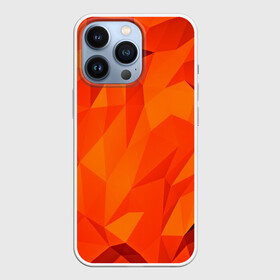 Чехол для iPhone 13 Pro с принтом Orange geometry в Белгороде,  |  | abstraction | абстракция | геометрия | грани | линии | полигоны | сочетания | текстура | треугольники