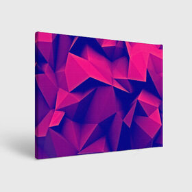 Холст прямоугольный с принтом Violet polygon в Белгороде, 100% ПВХ |  | 3d | abstraction | абстракция | геометрия | грани | линии | полигоны | розовый | сочетания | текстура | треугольники | фиолетовый