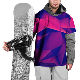 Накидка на куртку 3D с принтом Violet polygon в Белгороде, 100% полиэстер |  | 3d | abstraction | абстракция | геометрия | грани | линии | полигоны | розовый | сочетания | текстура | треугольники | фиолетовый