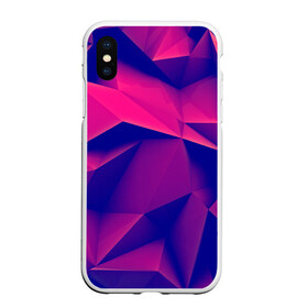 Чехол для iPhone XS Max матовый с принтом Violet polygon в Белгороде, Силикон | Область печати: задняя сторона чехла, без боковых панелей | 3d | abstraction | абстракция | геометрия | грани | линии | полигоны | розовый | сочетания | текстура | треугольники | фиолетовый