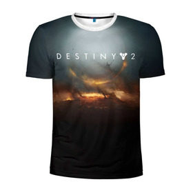 Мужская футболка 3D спортивная с принтом Destiny 2 в Белгороде, 100% полиэстер с улучшенными характеристиками | приталенный силуэт, круглая горловина, широкие плечи, сужается к линии бедра | destiny | destiny 2 | space | дестени | космос