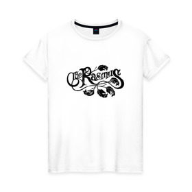 Женская футболка хлопок с принтом The Rasmus в Белгороде, 100% хлопок | прямой крой, круглый вырез горловины, длина до линии бедер, слегка спущенное плечо | Тематика изображения на принте: rasmus | the rasmus | расмус