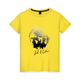 Женская футболка хлопок с принтом Курт Кобейн автограф в Белгороде, 100% хлопок | прямой крой, круглый вырез горловины, длина до линии бедер, слегка спущенное плечо | Тематика изображения на принте:  kurt cobain |  nirvana |  курт кобейн | нирвана