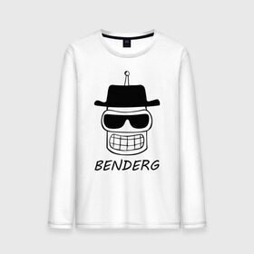 Мужской лонгслив хлопок с принтом Benderg в Белгороде, 100% хлопок |  | bender | breaking bad | futurama | бендер | во все тяжкие | зойдберг | космос | футурама