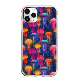 Чехол для iPhone 11 Pro Max матовый с принтом Медузы в Белгороде, Силикон |  | Тематика изображения на принте: лето | медузы | море | океан. рыбы | подводный мир