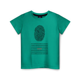 Детская футболка хлопок с принтом Hacked в Белгороде, 100% хлопок | круглый вырез горловины, полуприлегающий силуэт, длина до линии бедер | Тематика изображения на принте: code | developer | hacker | взлом | кодер | отпечаток | прогер | программирование | хакер