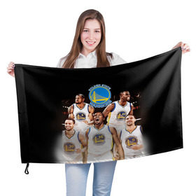 Флаг 3D с принтом Golden State Warriors 5 в Белгороде, 100% полиэстер | плотность ткани — 95 г/м2, размер — 67 х 109 см. Принт наносится с одной стороны | draymond green | golden state warriors | klay thompson | nba | stephen curry | голден стэйт уорриорз | дрэймонд грин | клей томпсон | стефен карри