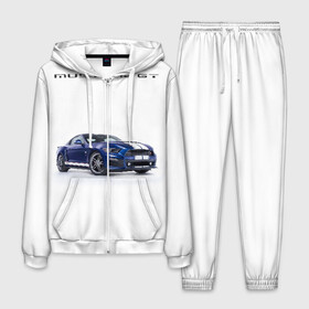 Мужской костюм 3D с принтом Ford Mustang GT 3 в Белгороде, 100% полиэстер | Манжеты и пояс оформлены тканевой резинкой, двухслойный капюшон со шнурком для регулировки, карманы спереди | ford | gt | mustang | shelby | мустанг | форд | шэлби