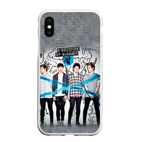 Чехол для iPhone XS Max матовый с принтом 5 Seconds of Summer в Белгороде, Силикон | Область печати: задняя сторона чехла, без боковых панелей | Тематика изображения на принте: 5 seconds of summer | 5 sos | 5 секунд лета | 5sos