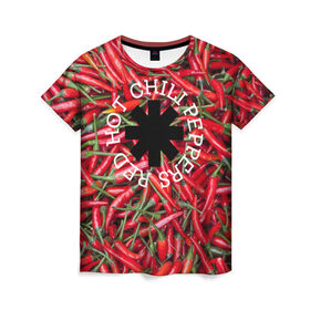 Женская футболка 3D с принтом Red Hot Chili Peppers в Белгороде, 100% полиэфир ( синтетическое хлопкоподобное полотно) | прямой крой, круглый вырез горловины, длина до линии бедер | red hot chili peppers | rock | рок