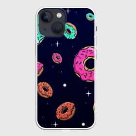Чехол для iPhone 13 mini с принтом Black Milk Космические Пончики в Белгороде,  |  | black milk | donut | donuts | space | the simpsons | trend | глазурь | дизайн | еда | звезда | звёзды | космос | мода | пончик | симпсоны | симсоны | сладкий | стиль | тренд | узор