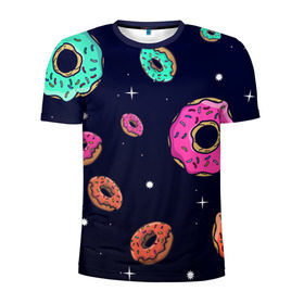 Мужская футболка 3D спортивная с принтом Black Milk Космические Пончики в Белгороде, 100% полиэстер с улучшенными характеристиками | приталенный силуэт, круглая горловина, широкие плечи, сужается к линии бедра | black milk | donut | donuts | space | the simpsons | trend | глазурь | дизайн | еда | звезда | звёзды | космос | мода | пончик | симпсоны | симсоны | сладкий | стиль | тренд | узор