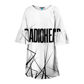 Детское платье 3D с принтом Radiohead 5 в Белгороде, 100% полиэстер | прямой силуэт, чуть расширенный к низу. Круглая горловина, на рукавах — воланы | radiohead | радиохэд | том йорк