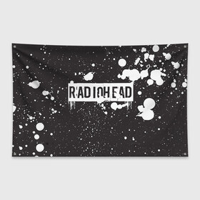 Флаг-баннер с принтом Radiohead 6 в Белгороде, 100% полиэстер | размер 67 х 109 см, плотность ткани — 95 г/м2; по краям флага есть четыре люверса для крепления | radiohead | радиохэд | том йорк