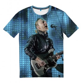 Мужская футболка 3D с принтом Radiohead 7 в Белгороде, 100% полиэфир | прямой крой, круглый вырез горловины, длина до линии бедер | 