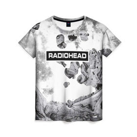 Женская футболка 3D с принтом Radiohead 8 в Белгороде, 100% полиэфир ( синтетическое хлопкоподобное полотно) | прямой крой, круглый вырез горловины, длина до линии бедер | radiohead | радиохэд | том йорк