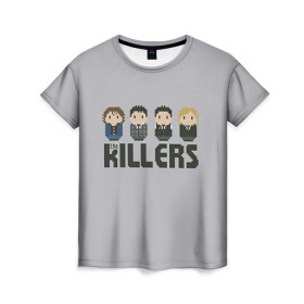 Женская футболка 3D с принтом The Killers 3 в Белгороде, 100% полиэфир ( синтетическое хлопкоподобное полотно) | прямой крой, круглый вырез горловины, длина до линии бедер | the killers
