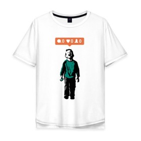 Мужская футболка хлопок Oversize с принтом ИГНОР в Белгороде, 100% хлопок | свободный крой, круглый ворот, “спинка” длиннее передней части | арт | бэнкси | граффити | поп арт | стрит арт