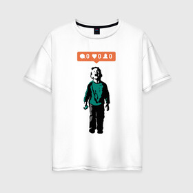 Женская футболка хлопок Oversize с принтом ИГНОР в Белгороде, 100% хлопок | свободный крой, круглый ворот, спущенный рукав, длина до линии бедер
 | арт | бэнкси | граффити | поп арт | стрит арт