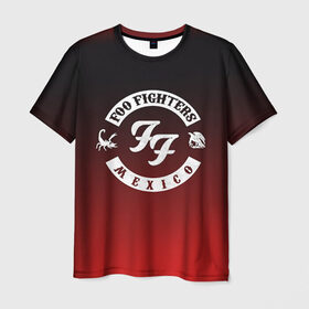 Мужская футболка 3D с принтом Foo Fighters 3 в Белгороде, 100% полиэфир | прямой крой, круглый вырез горловины, длина до линии бедер | foo fighters | дэйв грол | фу файтерс