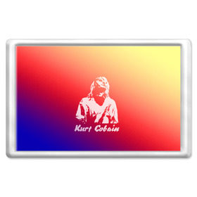 Магнит 45*70 с принтом Kurt Cobain в Белгороде, Пластик | Размер: 78*52 мм; Размер печати: 70*45 | nirvana |  курт кобейн | нирвана | рок