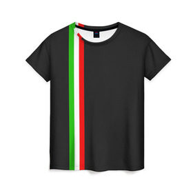 Женская футболка 3D с принтом Black Milk Italiano в Белгороде, 100% полиэфир ( синтетическое хлопкоподобное полотно) | прямой крой, круглый вырез горловины, длина до линии бедер | flag | italian | италия | итальянский | страна | страны | триколор | флаг