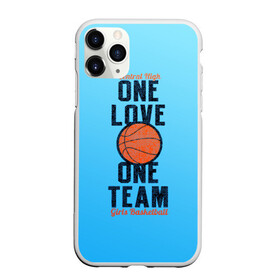 Чехол для iPhone 11 Pro Max матовый с принтом Одна любовь одна команда в Белгороде, Силикон |  | Тематика изображения на принте: basketball | love | team | мяч