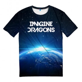 Мужская футболка 3D с принтом WORLD в Белгороде, 100% полиэфир | прямой крой, круглый вырез горловины, длина до линии бедер | imagine dragons